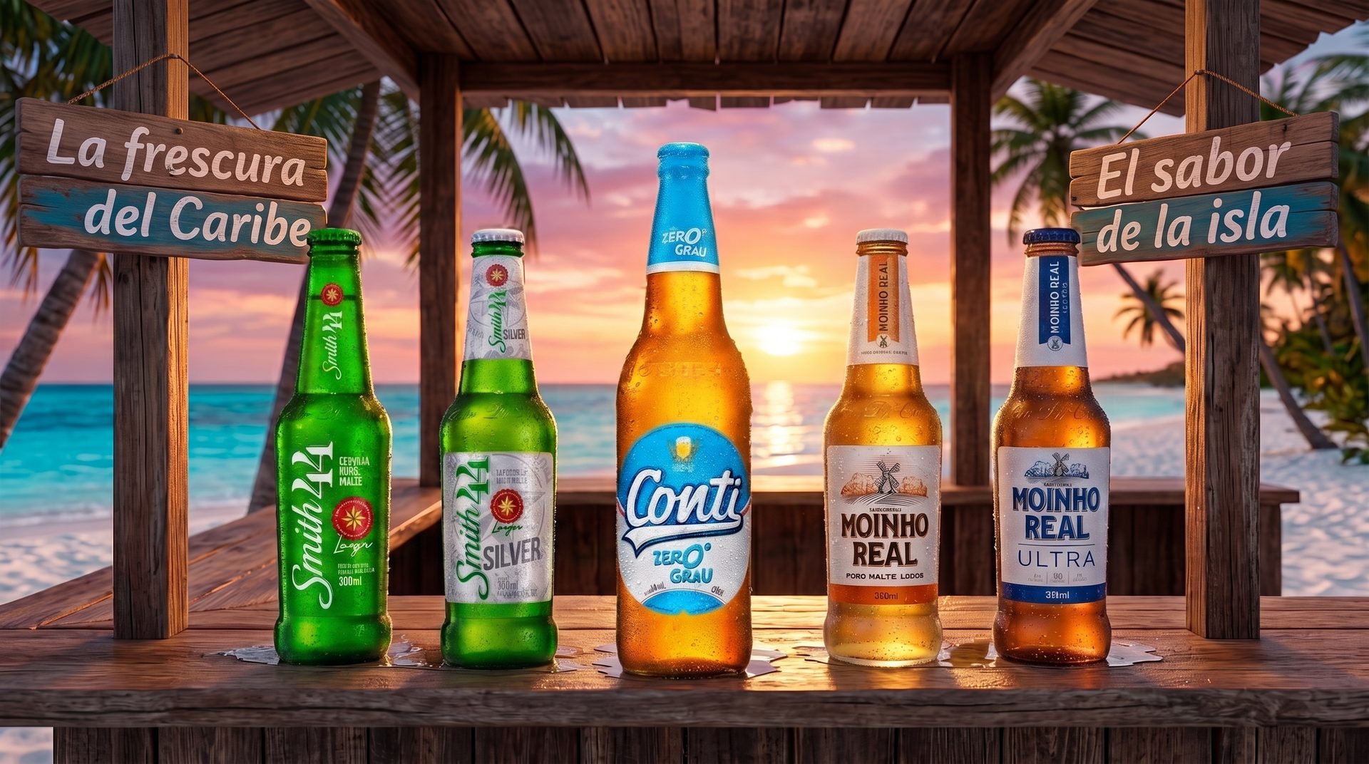 Fiesta de playa al atardecer