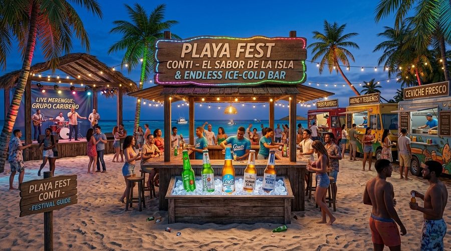 Playa Fest Conti al atardecer